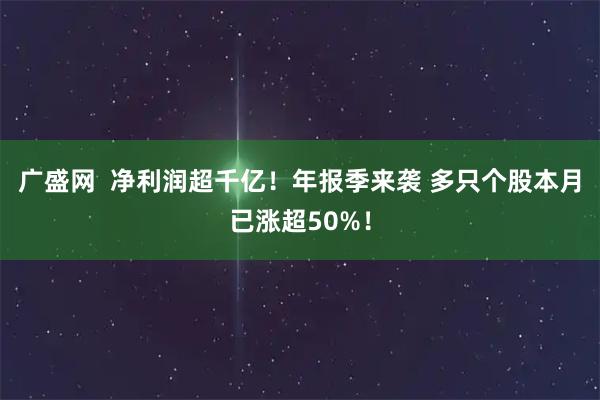 广盛网  净利润超千亿！年报季来袭 多只个股本月已涨超50%！